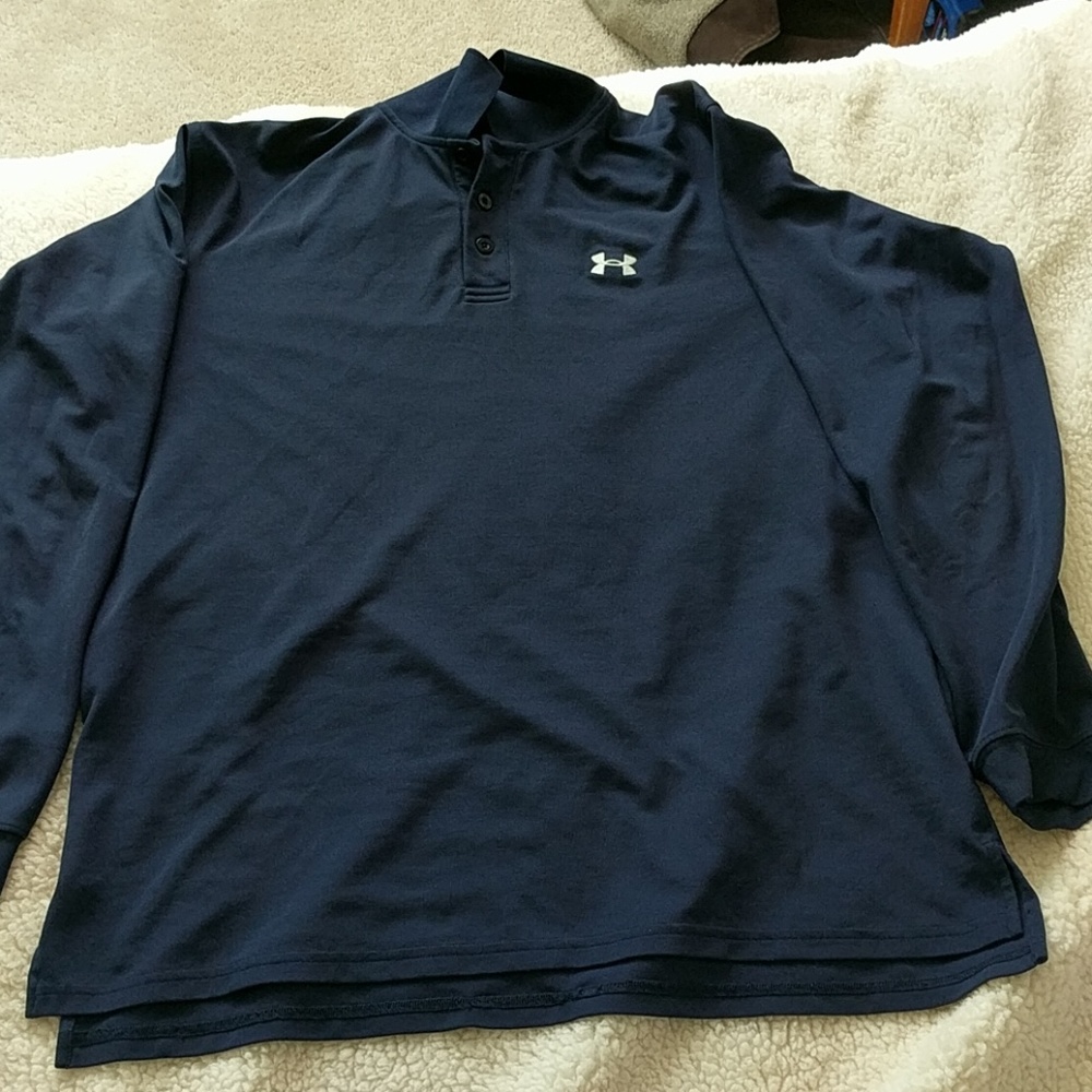 Under armour long sleeve polo size large
